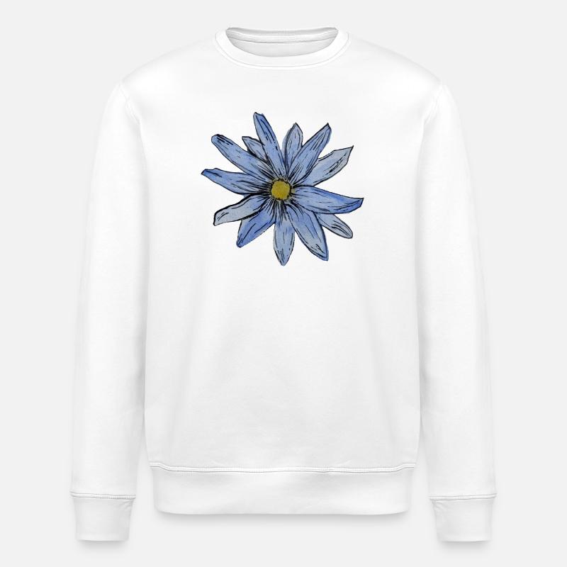 Aquarell-Artistik Gänseblümchen Design - Stanley/Stella Unisex Bio-Sweatshirt ROLLER - Weiß