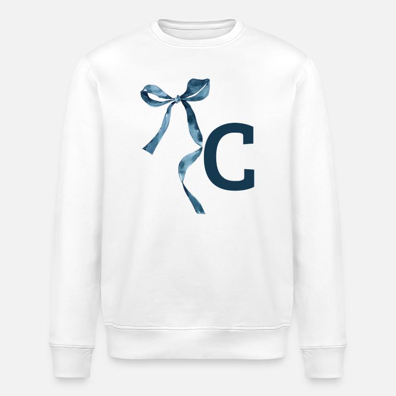 Monogramme c idée cadeau  - Sweat bio ROLLER Stanley/Stella Unisexe - blanc