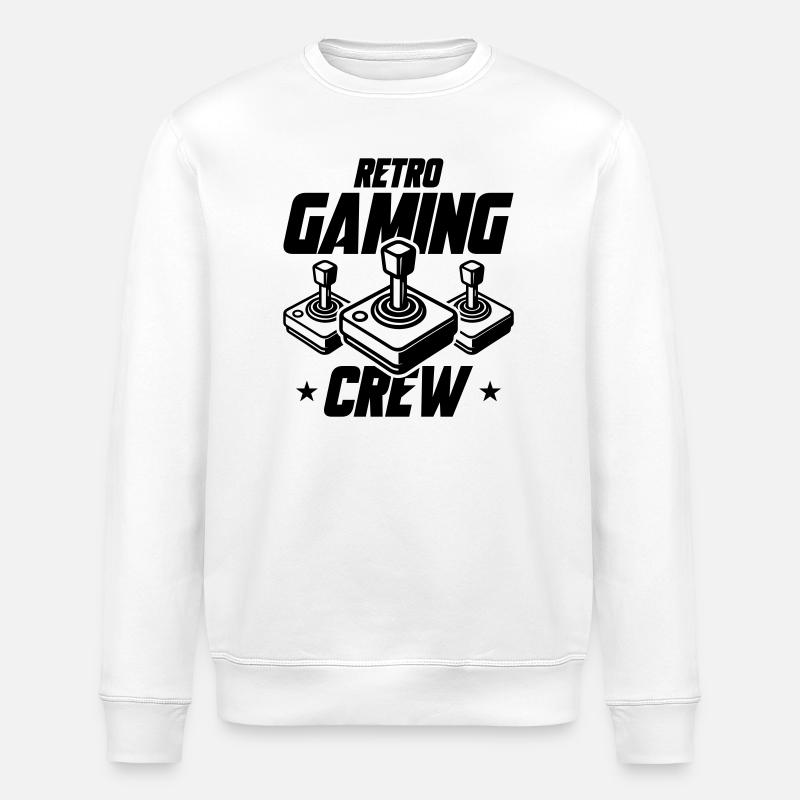 Retro Gaming Crew Gamer - Sweat bio ROLLER Stanley/Stella Unisexe - blanc