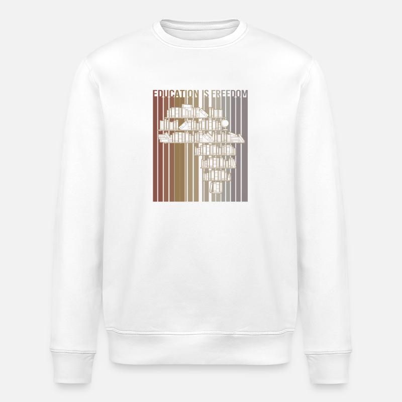 Black History Month Black-power Afro - Stanley/Stella Unisex Bio-Sweatshirt ROLLER - Weiß