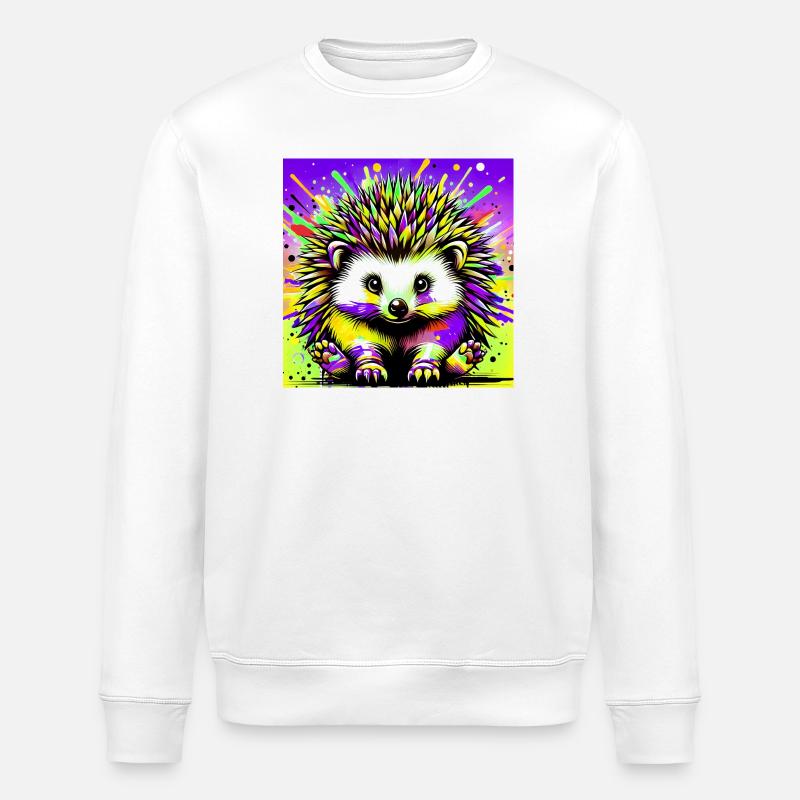 hérisson - Sweat bio ROLLER Stanley/Stella Unisexe - blanc