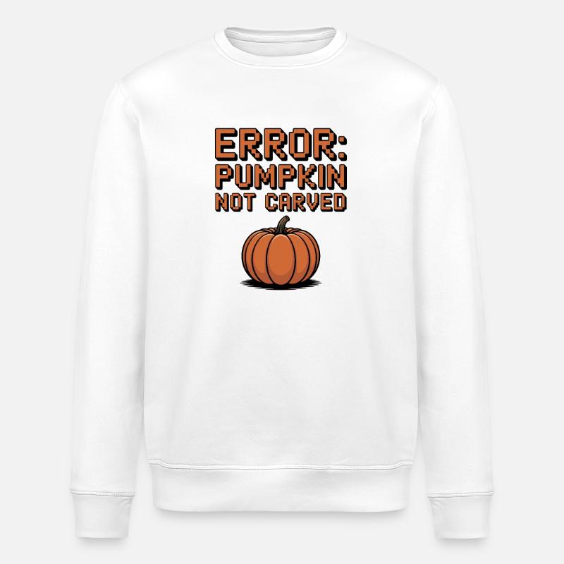 Error: Pumpkin Not Carved - Stanley/Stella ROLLER Unisex Organic Sweatshirt - white