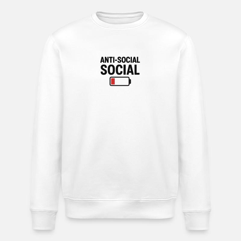 Asozial - Stanley/Stella Unisex Bio-Sweatshirt ROLLER - Weiß