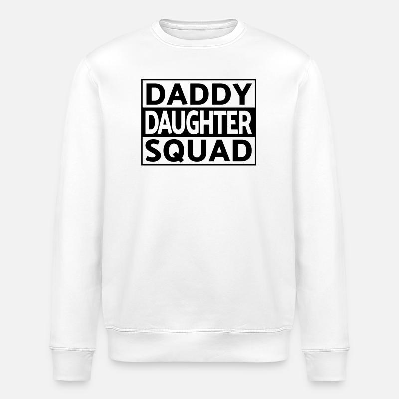 Daddy Daughter Squad Matching Vater Tochter - Stanley/Stella Unisex Bio-Sweatshirt ROLLER - Weiß