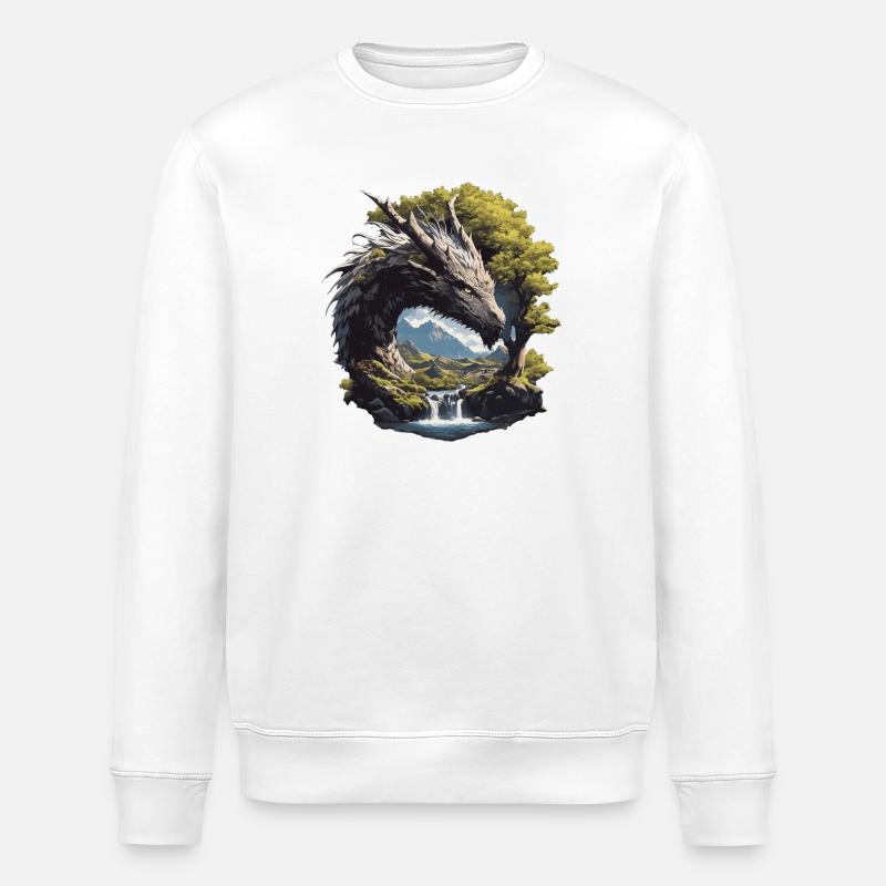 Dragon Dragon - Sweat bio ROLLER Stanley/Stella Unisexe - blanc
