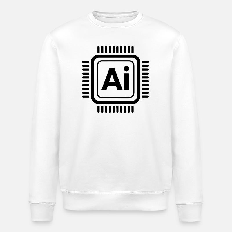 Puce AI - Conception technologique cool - Sweat bio ROLLER Stanley/Stella Unisexe - blanc