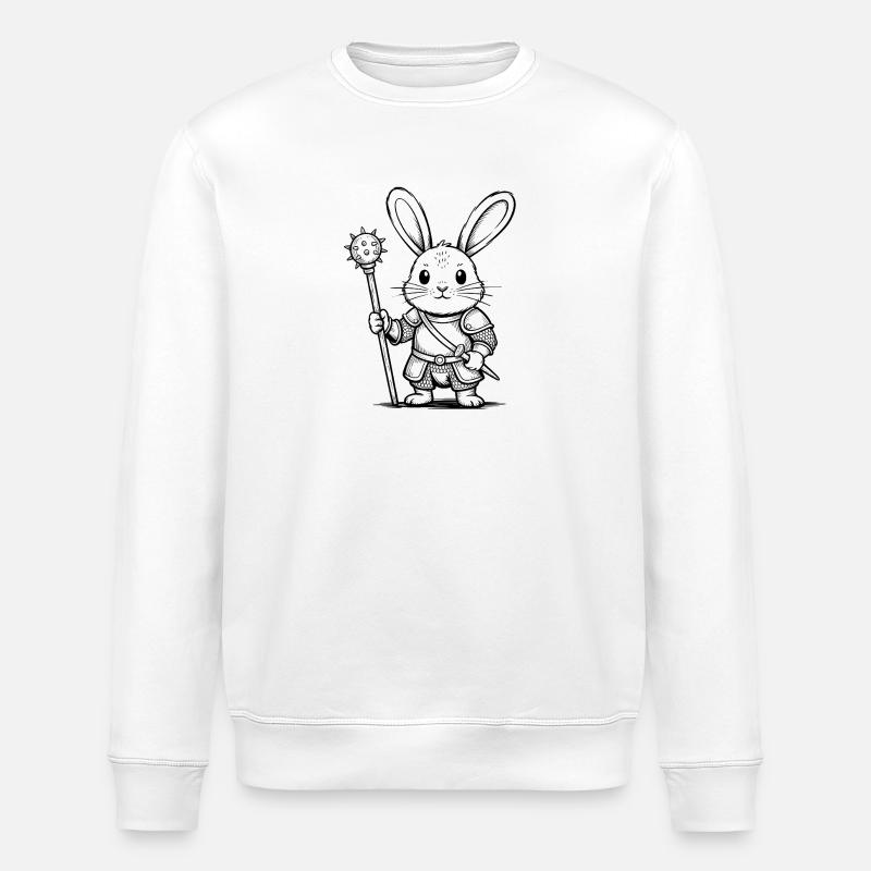 Chevalier Lapin - Logo Lapin Cool - Sweat bio ROLLER Stanley/Stella Unisexe - blanc