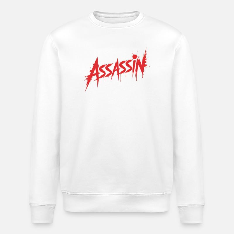 Assassine – Killer Blood Design - Stanley/Stella Unisex Bio-Sweatshirt ROLLER - Weiß