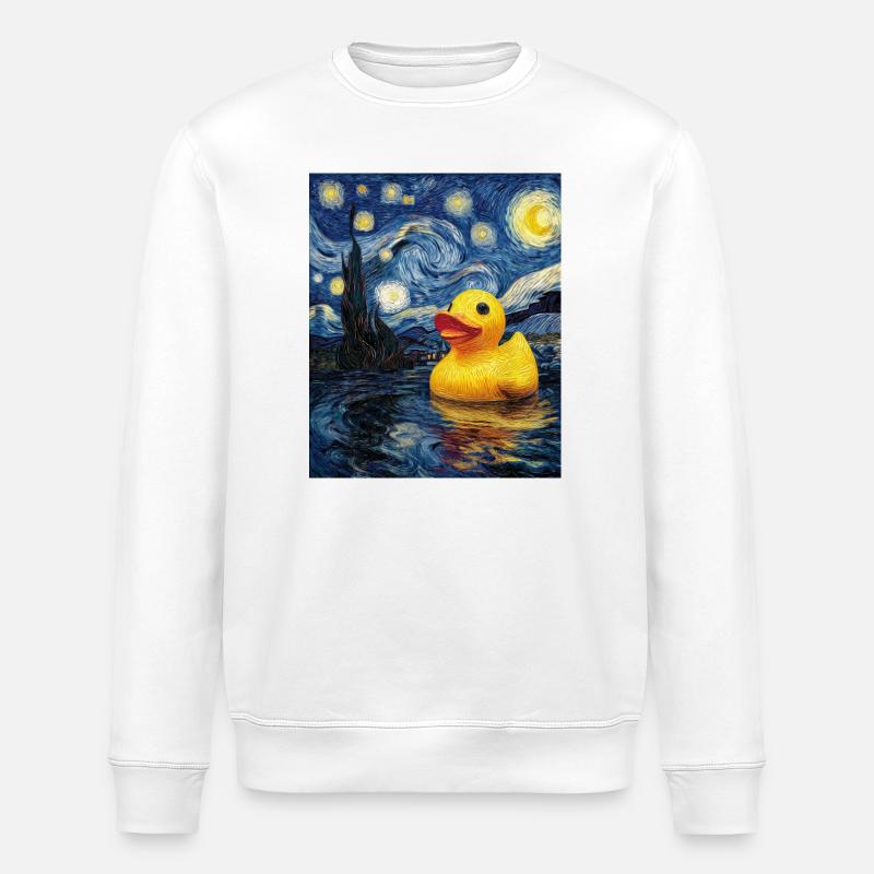 Rubber duck - Stanley/Stella ROLLER Unisex Organic Sweatshirt - white