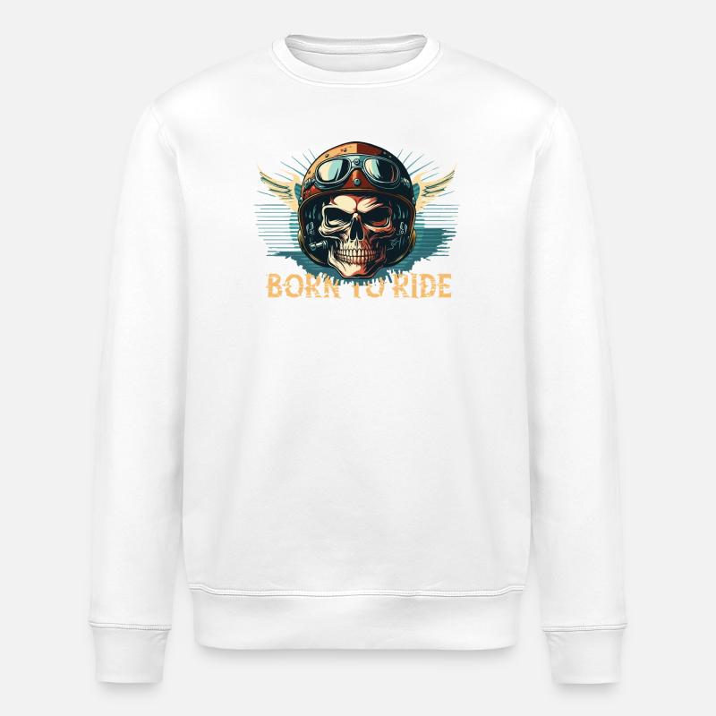 Born to Ride - Stanley/Stella Unisex Bio-Sweatshirt ROLLER - Weiß