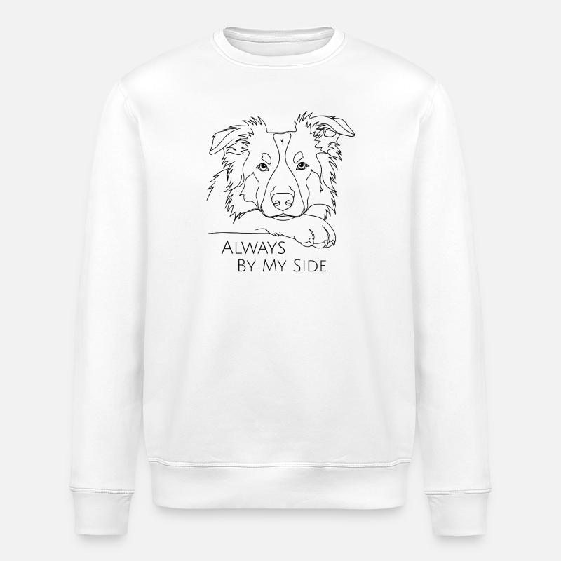 Australian Shepherd Always By My Side - Stanley/Stella Unisex Bio-Sweatshirt ROLLER - Weiß