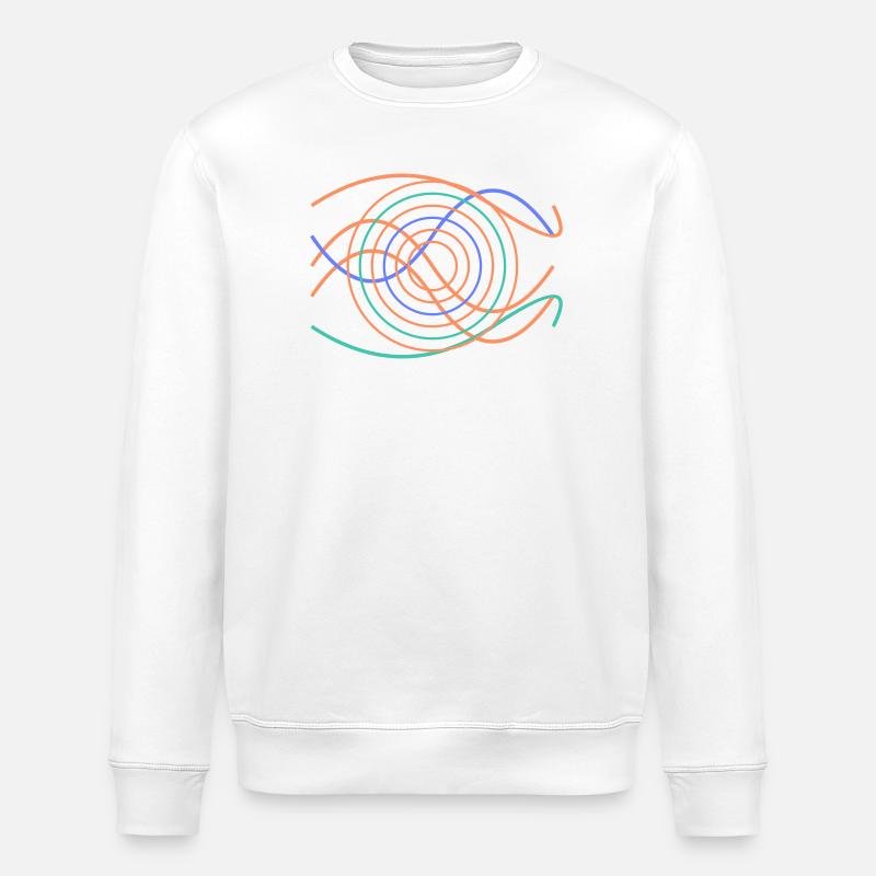Abstraktes Wellendesign - Stanley/Stella Unisex Bio-Sweatshirt ROLLER - Weiß