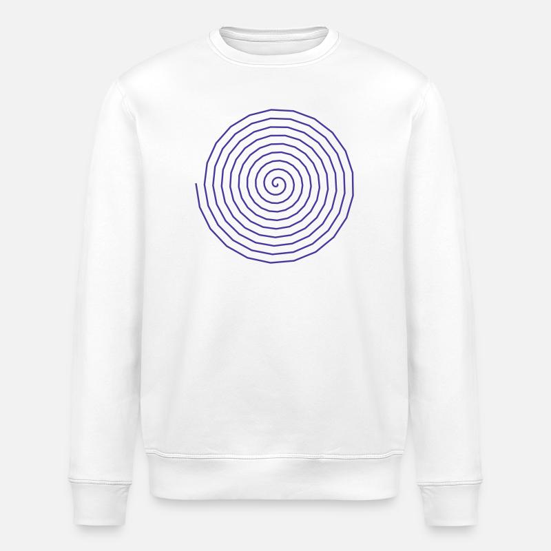 Functional Spiral Pattern Design - Stanley/Stella ROLLER Unisex Organic Sweatshirt - white