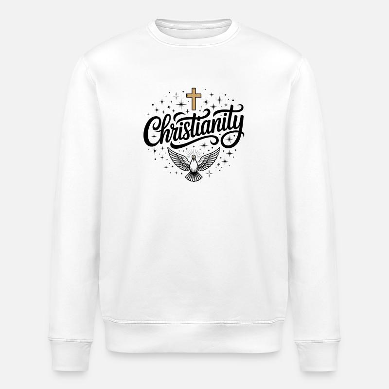 Christentum - Christliches Logo - Stanley/Stella Unisex Bio-Sweatshirt ROLLER - Weiß