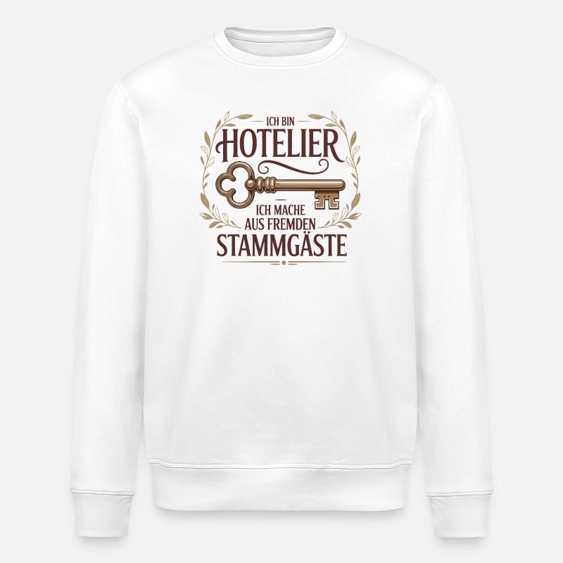 Hotelier Spruch lustig - Stanley/Stella Unisex Bio-Sweatshirt ROLLER - Weiß