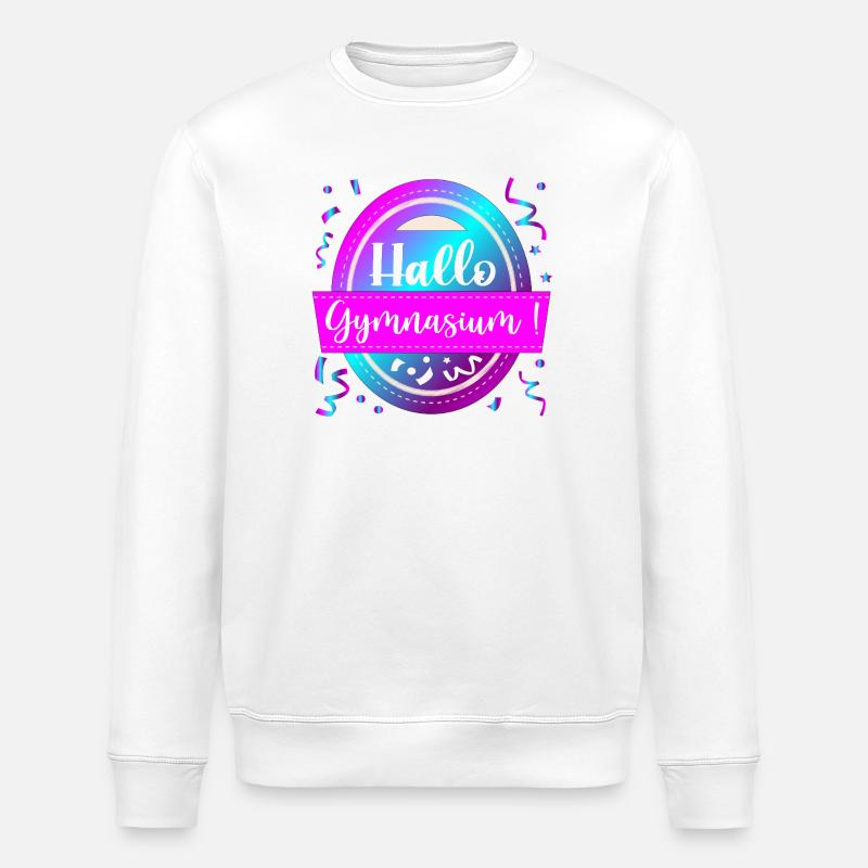 SCHULANFANG GYMNASIUM HALLO - Stanley/Stella Unisex Bio-Sweatshirt ROLLER - Weiß