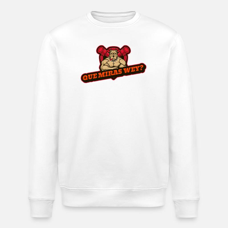 QUE_MIRAS_WEY - Stanley/Stella Unisex Bio-Sweatshirt ROLLER - Weiß