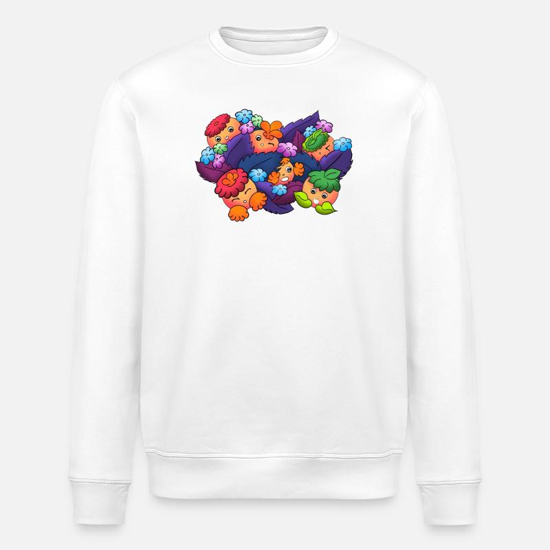 Verträumte Knubbel in Herbstlaub - Stanley/Stella Unisex Bio-Sweatshirt ROLLER - Weiß
