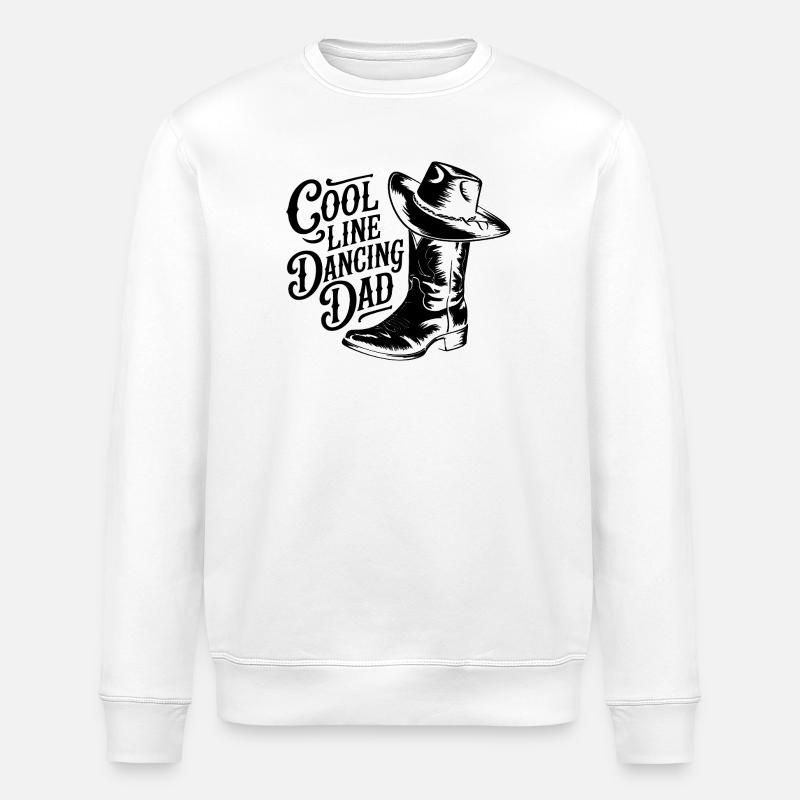 Linedance Papa cooler Line Dance Papa - Stanley/Stella Unisex Bio-Sweatshirt ROLLER - Weiß