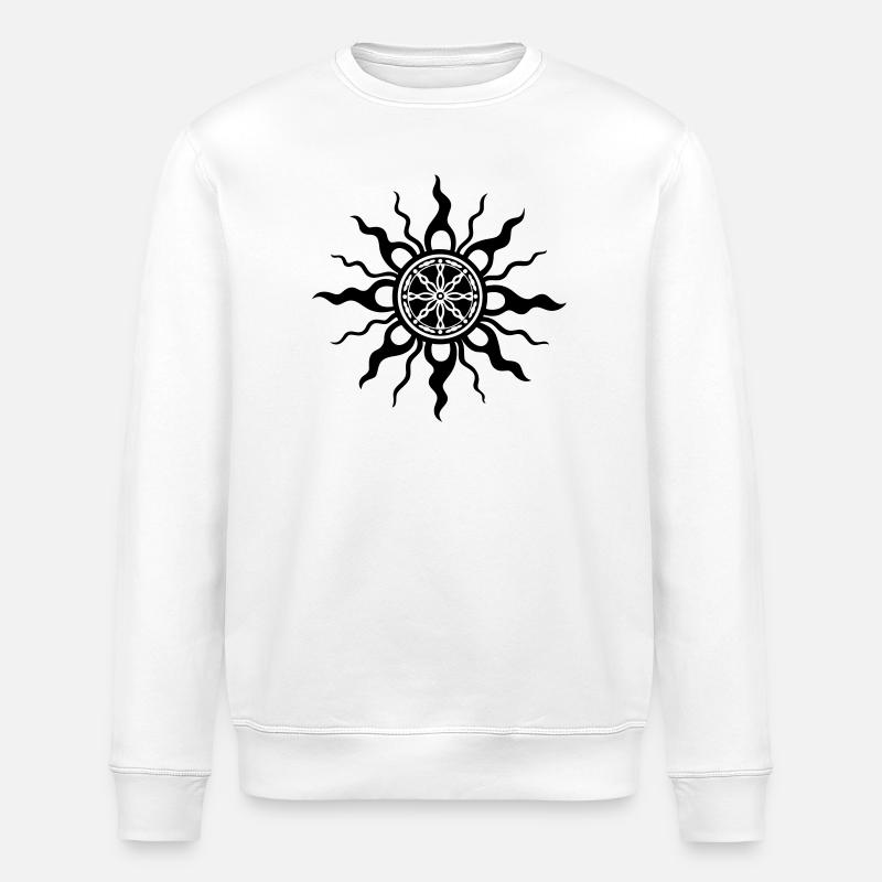 Conception d’ornement tribal du soleil - Sweat bio ROLLER Stanley/Stella Unisexe - blanc