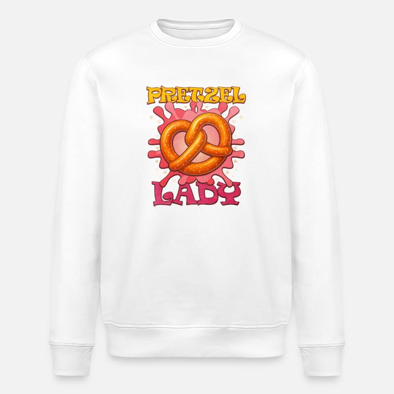 Kunterbunter Bretzel mit Mädchen-Slogan - Stanley/Stella Unisex Bio-Sweatshirt ROLLER - Weiß