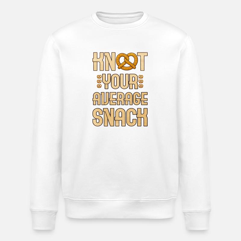 Humorvoller Snack-Witz auf Holzoptik - Stanley/Stella Unisex Bio-Sweatshirt ROLLER - Weiß