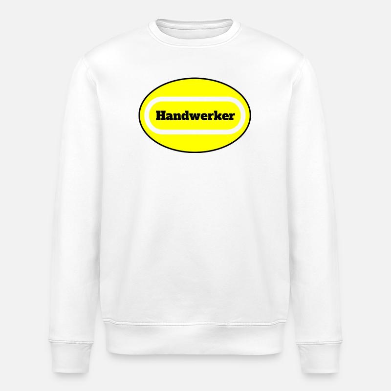 Handwerker Motiv mit Farbeffekt - Stanley/Stella Unisex Bio-Sweatshirt ROLLER - Weiß