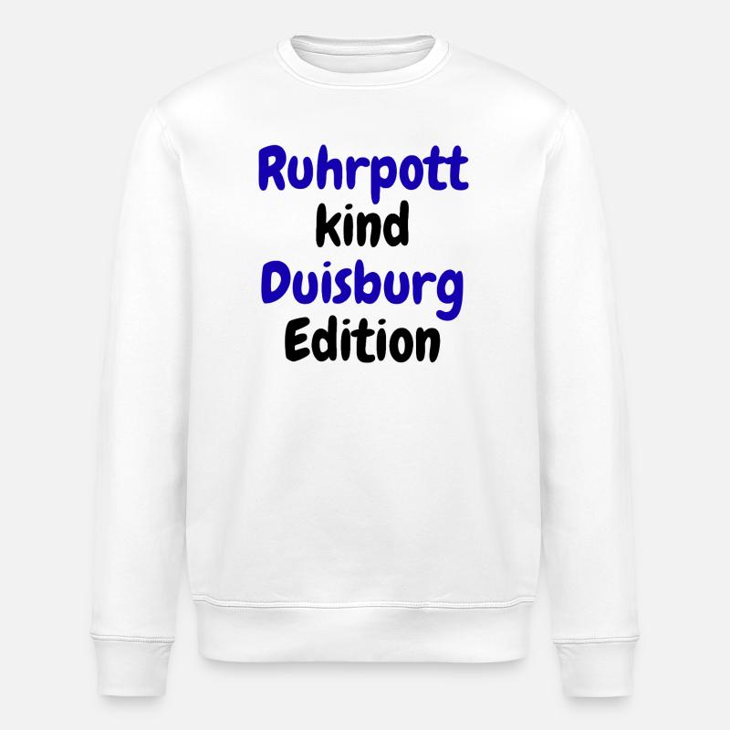 Ruhrpott Kind - Duisburg Edition  - Stanley/Stella Unisex Bio-Sweatshirt ROLLER - Weiß