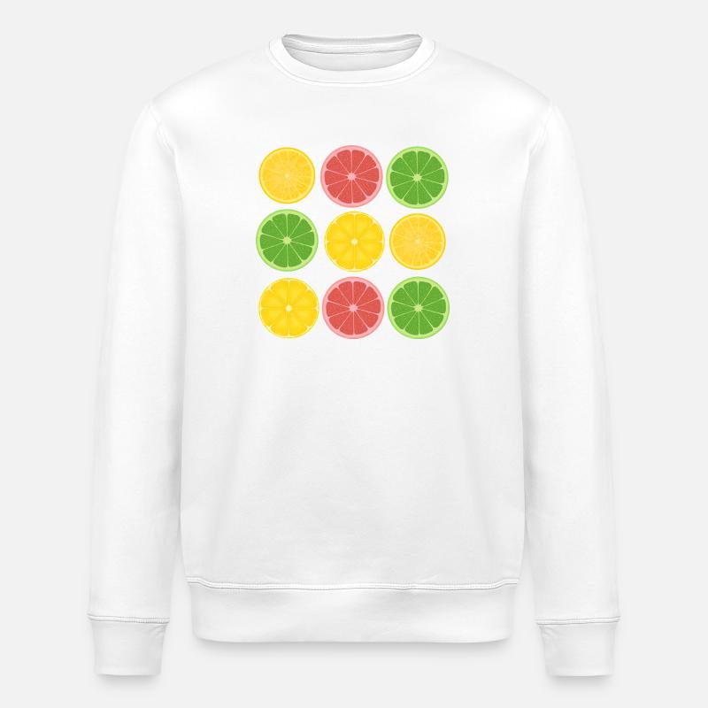 Frucht-Zitrus-Color-Blocking-Design - Stanley/Stella Unisex Bio-Sweatshirt ROLLER - Weiß
