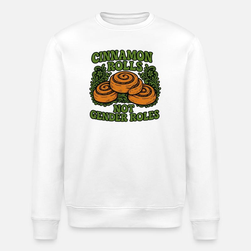 Zimtschnecken Nicht Geschlechterrollen Design - Stanley/Stella Unisex Bio-Sweatshirt ROLLER - Weiß