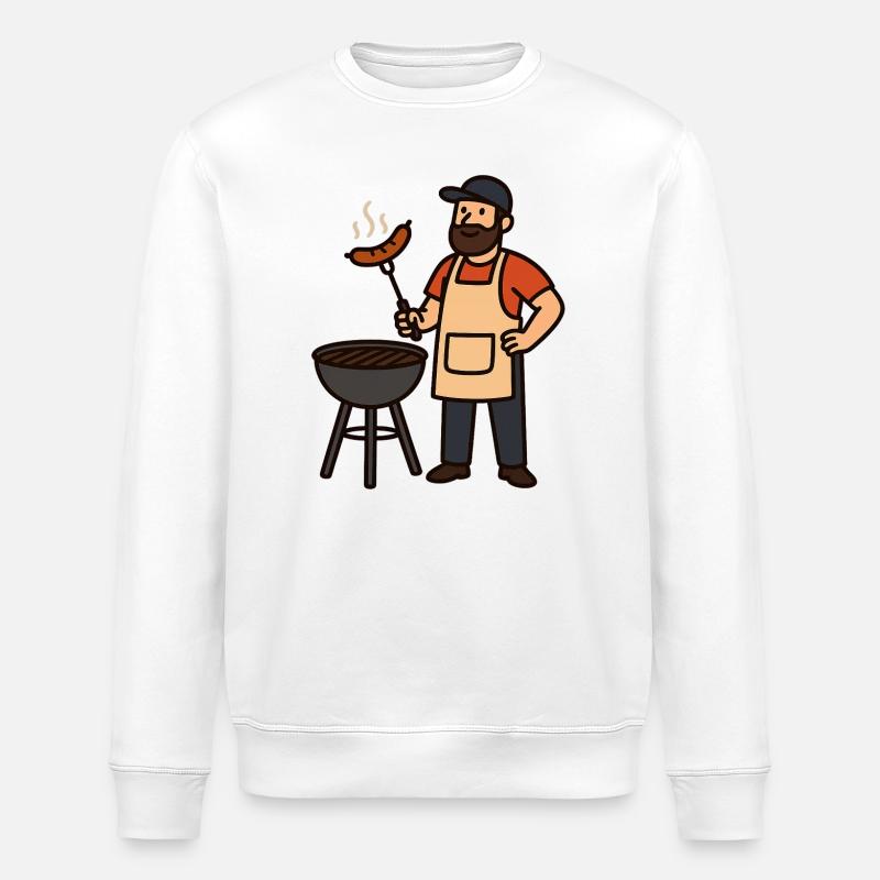 Gemütlicher Grillabend mit BamBam - Stanley/Stella Unisex Bio-Sweatshirt ROLLER - Weiß