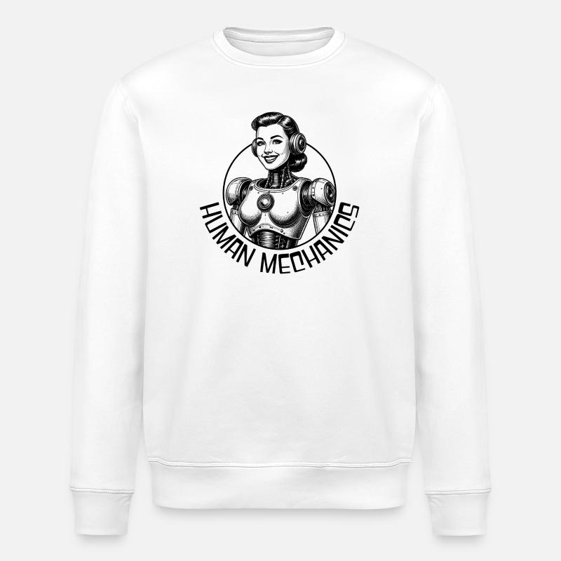 Mechanical Human - Stanley/Stella ROLLER Unisex Organic Sweatshirt - white