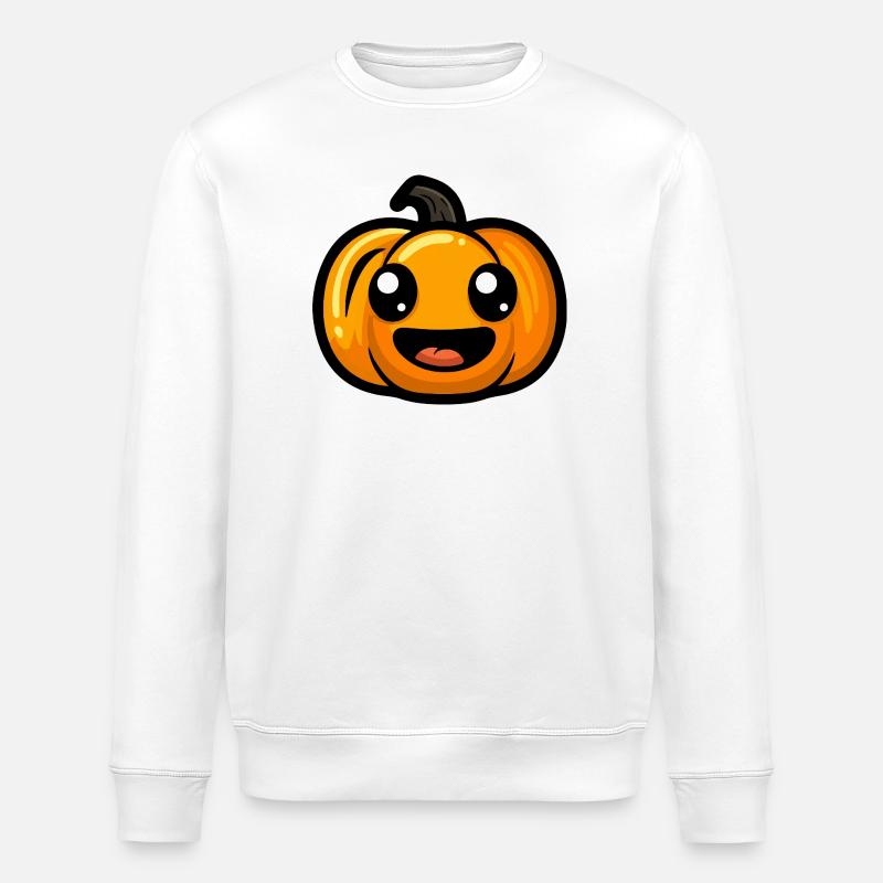 Kürbis Halloween Herbst - Stanley/Stella Unisex Bio-Sweatshirt ROLLER - Weiß