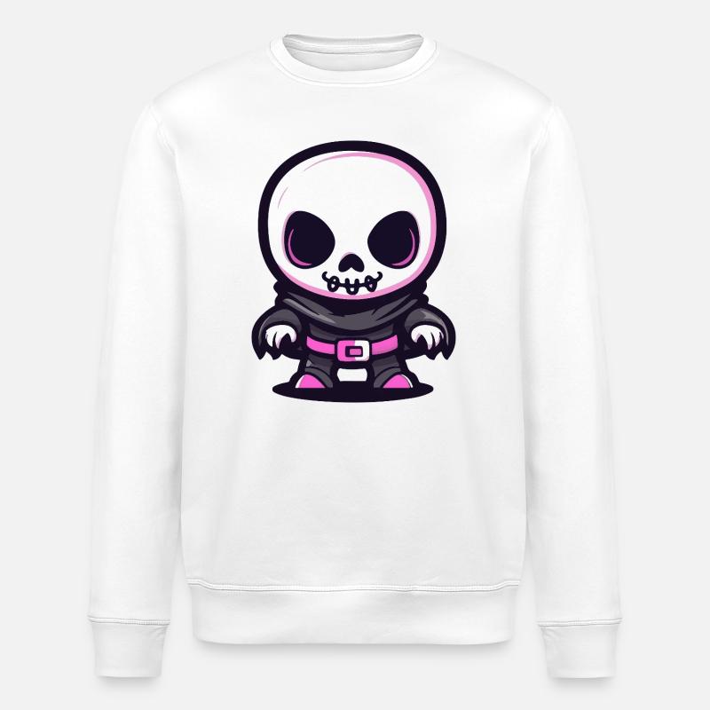 Skelett Halloween - Stanley/Stella Unisex Bio-Sweatshirt ROLLER - Weiß