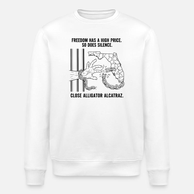 Alligator Alcatraz - Sweat bio ROLLER Stanley/Stella Unisexe - blanc