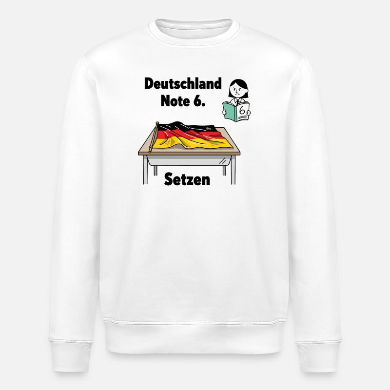 Deutschland Note 6 - Stanley/Stella Unisex Bio-Sweatshirt ROLLER - Weiß