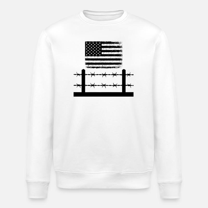 Stacheldraht Amerika - Stanley/Stella Unisex Bio-Sweatshirt ROLLER - Weiß