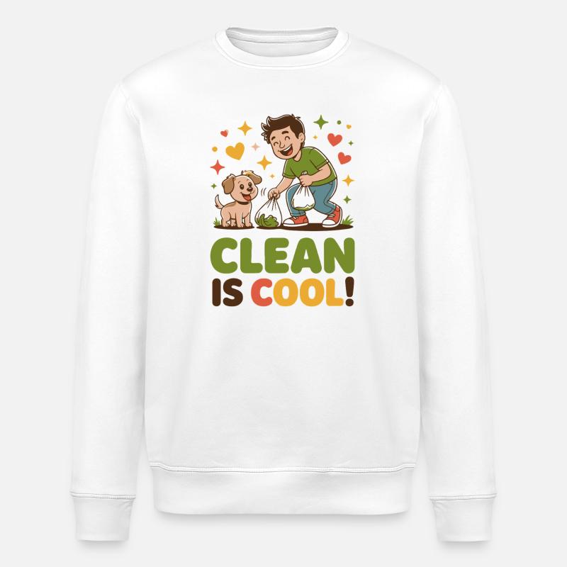 Conception de nettoyage écologique et lumineuse - Sweat bio ROLLER Stanley/Stella Unisexe - blanc