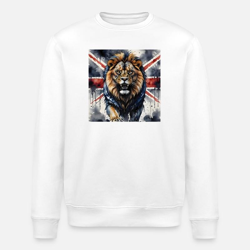 British Lion Pride - Stanley/Stella ROLLER Unisex Organic Sweatshirt - white