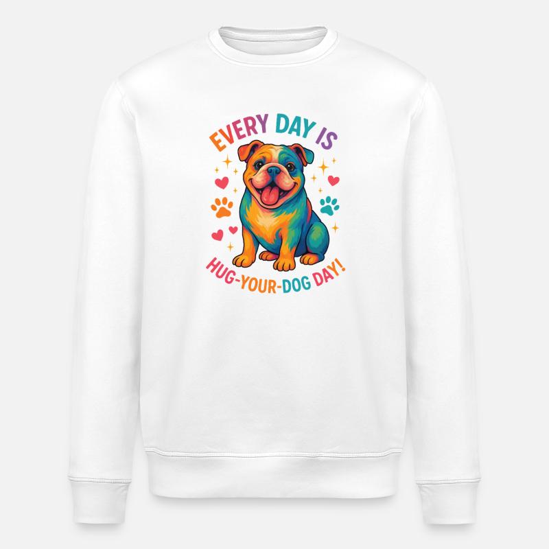 Bulldogge - Stanley/Stella Unisex Bio-Sweatshirt ROLLER - Weiß