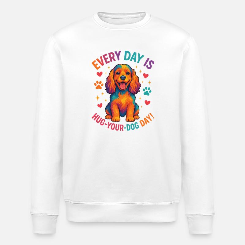 Cocker Spaniel - Stanley/Stella ROLLER Unisex Organic Sweatshirt - white