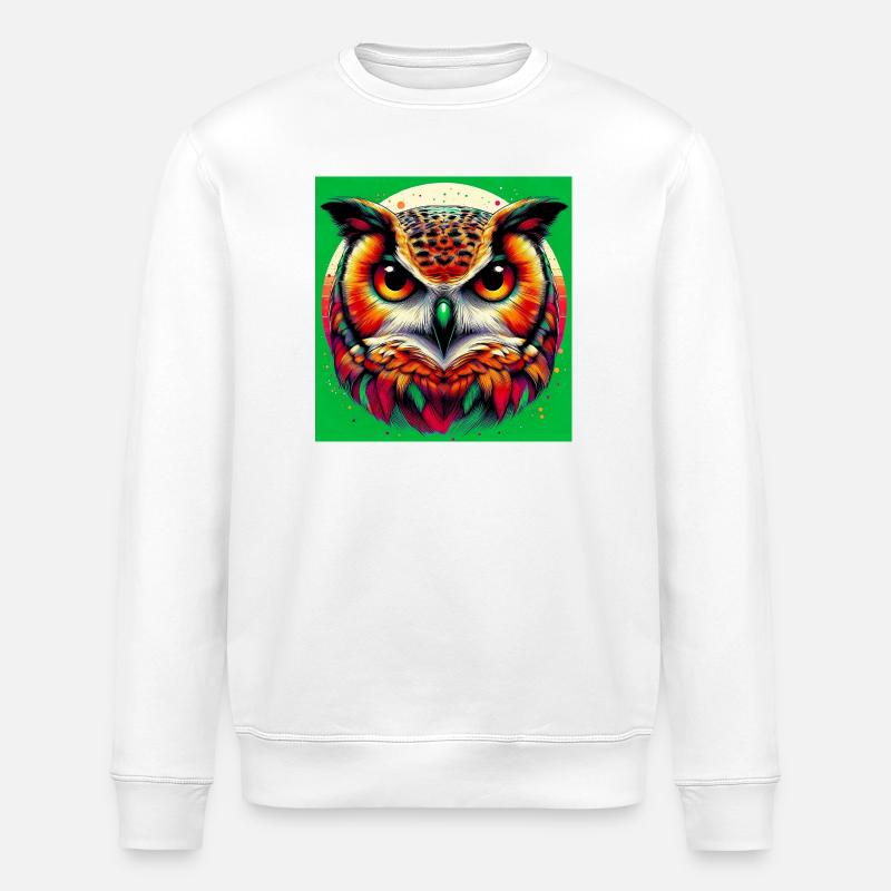 Eule - Stanley/Stella Unisex Bio-Sweatshirt ROLLER - Weiß