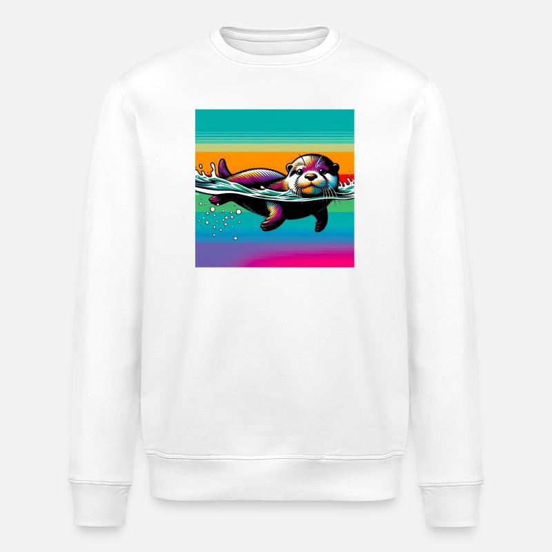 loutre - Sweat bio ROLLER Stanley/Stella Unisexe - blanc