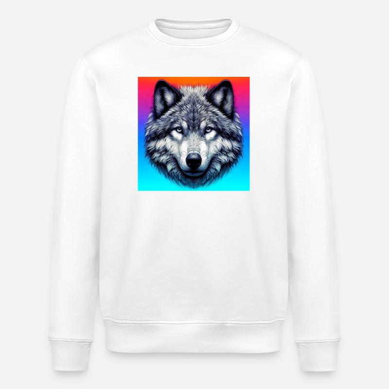 Wolf - Stanley/Stella ROLLER Unisex Organic Sweatshirt - white