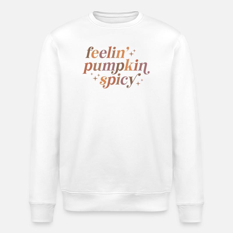 Feelin' Pumpkin Spicy Textdesign - Stanley/Stella Unisex Bio-Sweatshirt ROLLER - Weiß