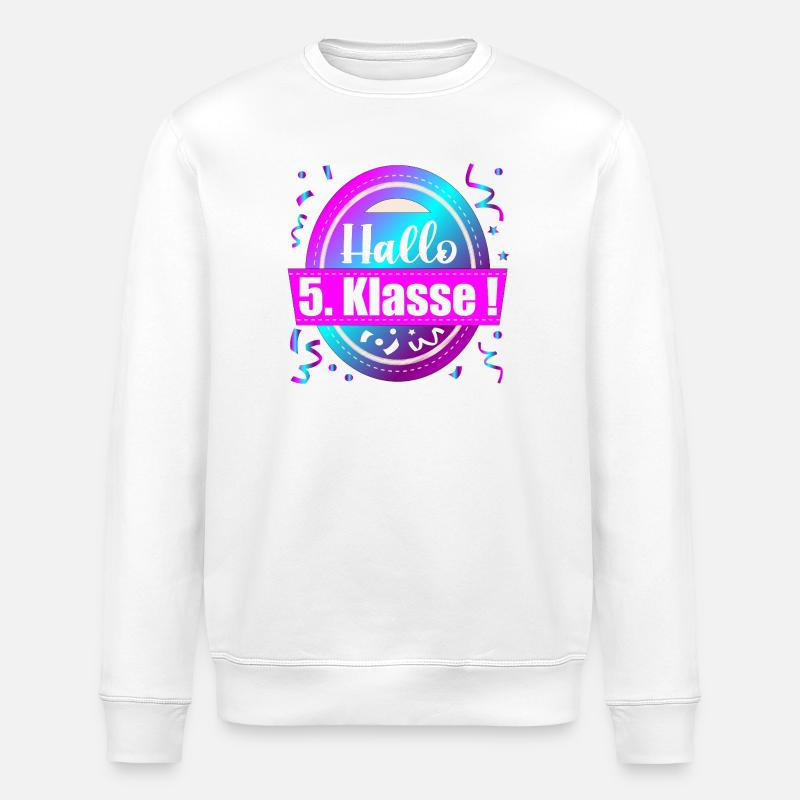 SCHULANFANG FÜNFTKLÄSSLER 5. Klasse - Stanley/Stella Unisex Bio-Sweatshirt ROLLER - Weiß