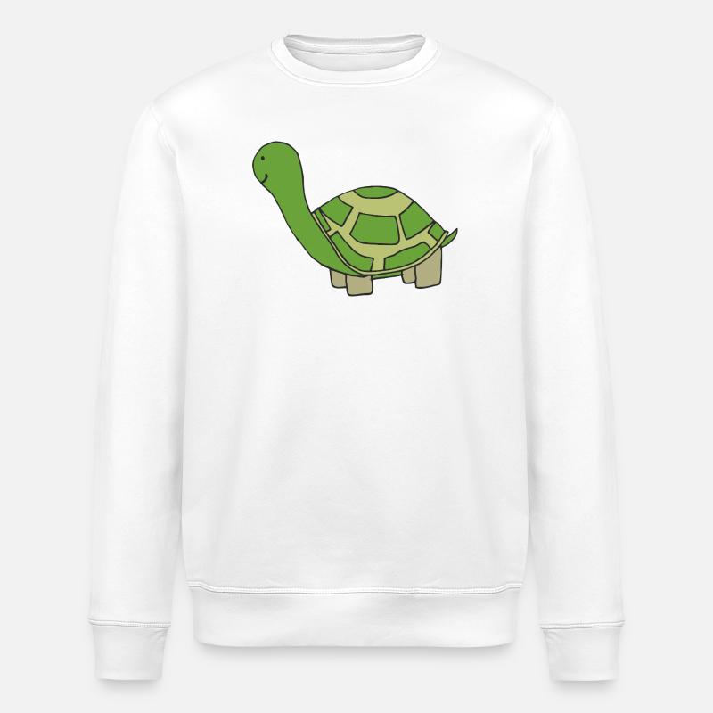 Illustration d'une tortue joueuse - Sweat bio ROLLER Stanley/Stella Unisexe - blanc