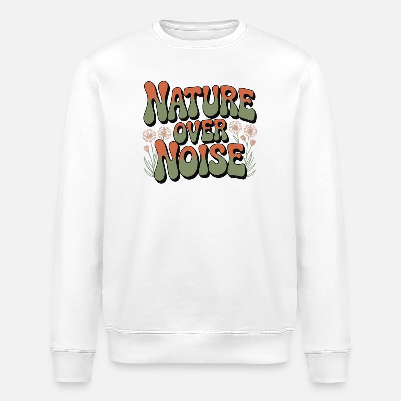 Abenteuer - Natur statt Lärm - Stanley/Stella Unisex Bio-Sweatshirt ROLLER - Weiß
