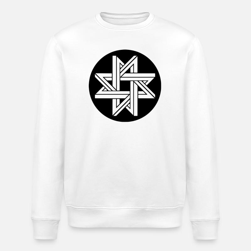 Étoile de géométrie impossible - Sweat bio ROLLER Stanley/Stella Unisexe - blanc