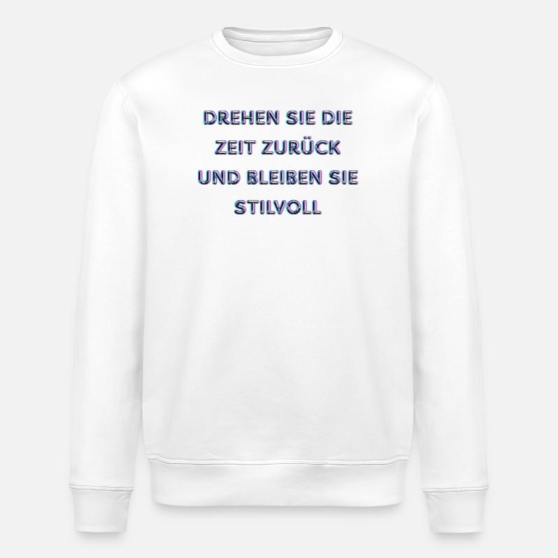 Neon Schriftzug im Retro-Stil - Stanley/Stella Unisex Bio-Sweatshirt ROLLER - Weiß